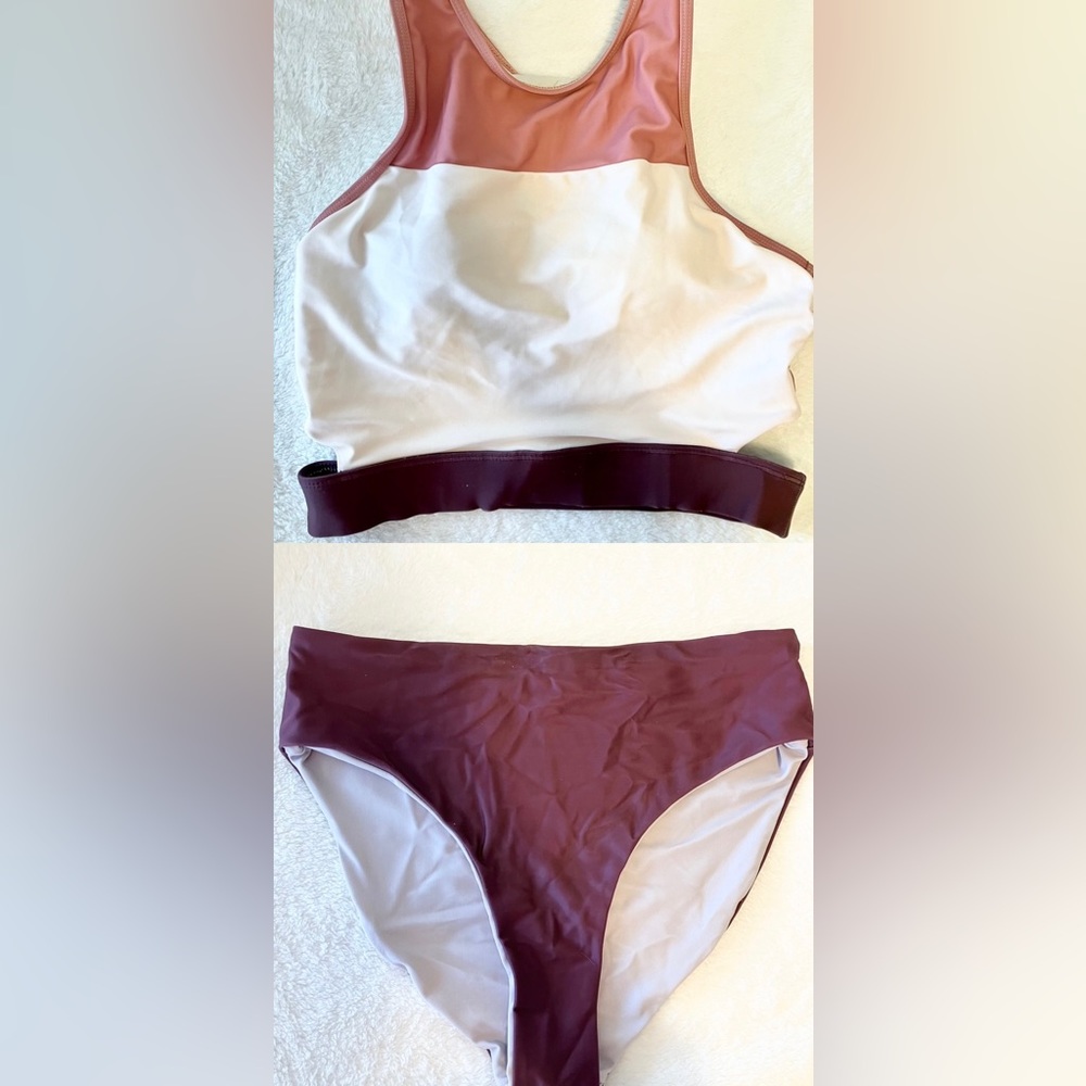 Nani Swimsuit SET with Reversible Purple Bottoms